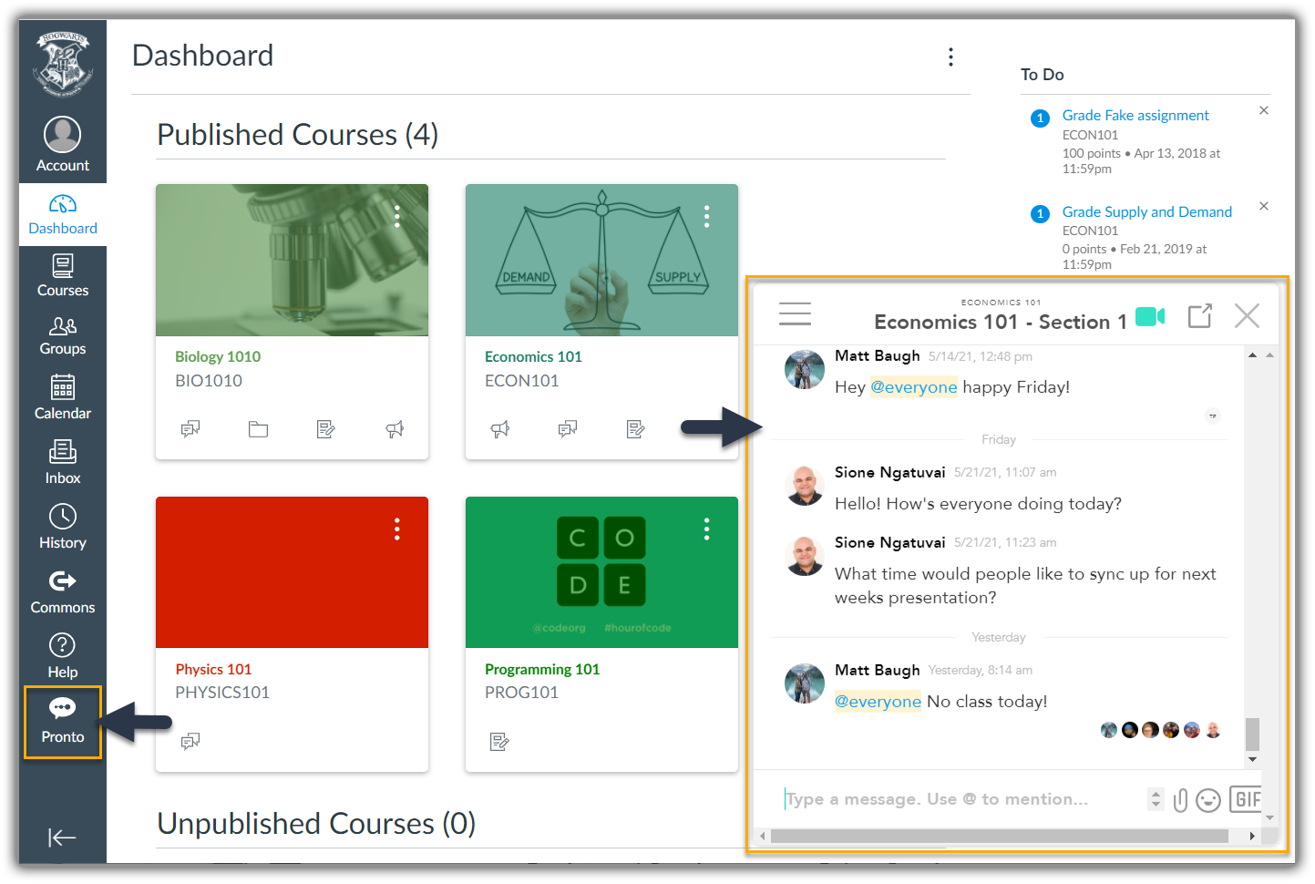 Pronto Chat popup window